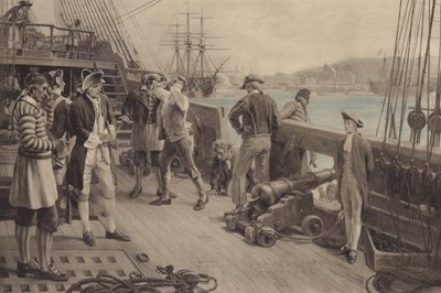 El primer paso de Nelson en la Marina, Chatham de Thomas after Davidson